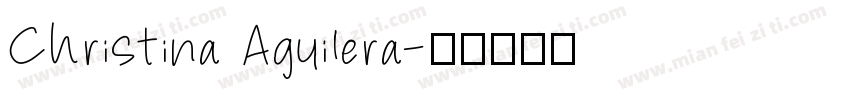 Christina Aguilera字体转换